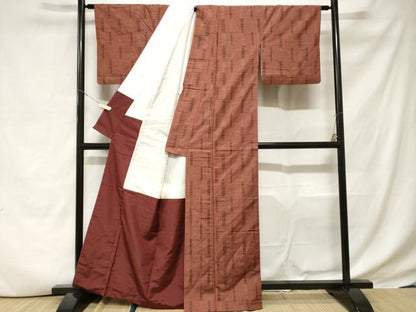 平和屋着物■上質な紬 間道 正絹 逸品 CABD3673ev