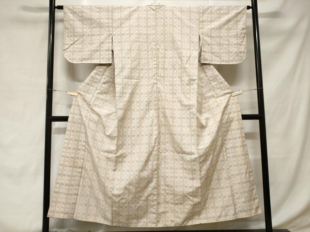 平和屋着物■上質な紬 絵絣間道 正絹 逸品 CABD3674ev