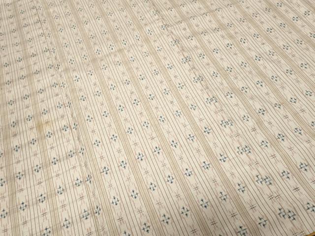 平和屋着物■上質な紬 絵絣間道 正絹 逸品 CABD3674ev