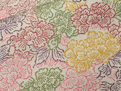 平和屋着物■上質な小紋　花尽くし文　鮫小紋柄　正絹　逸品　CABD3677ev