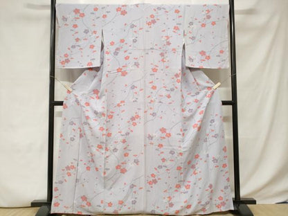 平和屋着物■上質な小紋 枝梅文 正絹 逸品 CABD3697ev