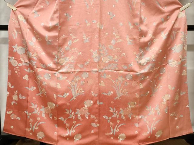 平和屋着物■色留訪問着　草花文　暈し染め　正絹　逸品　CABD3702ev
