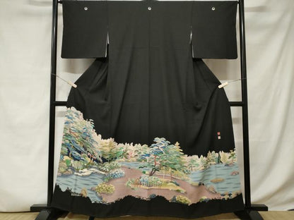 平和屋着物■豪華友禅　作家物　風景文　暈し染め　正絹　逸品　CABD3721ev