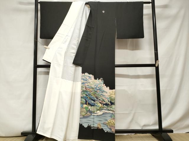 平和屋着物■豪華友禅　作家物　風景文　暈し染め　正絹　逸品　CABD3721ev
