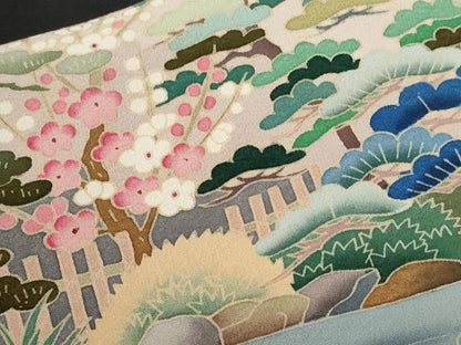 平和屋着物■豪華友禅　作家物　風景文　暈し染め　正絹　逸品　CABD3721ev