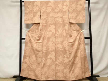 平和屋着物■上質な小紋　楓　菊　正絹　逸品　CABD3737ev