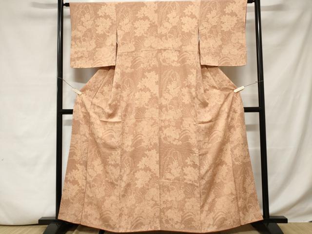 平和屋着物■上質な小紋　楓　菊　正絹　逸品　CABD3737ev
