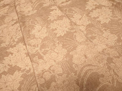 平和屋着物■上質な小紋　楓　菊　正絹　逸品　CABD3737ev