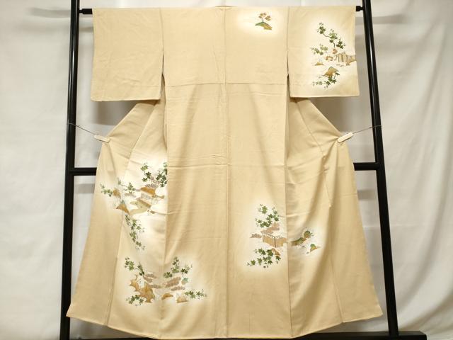 平和屋着物■訪問着　御所解文　暈し染め　金彩　正絹　逸品　CABD3738ev
