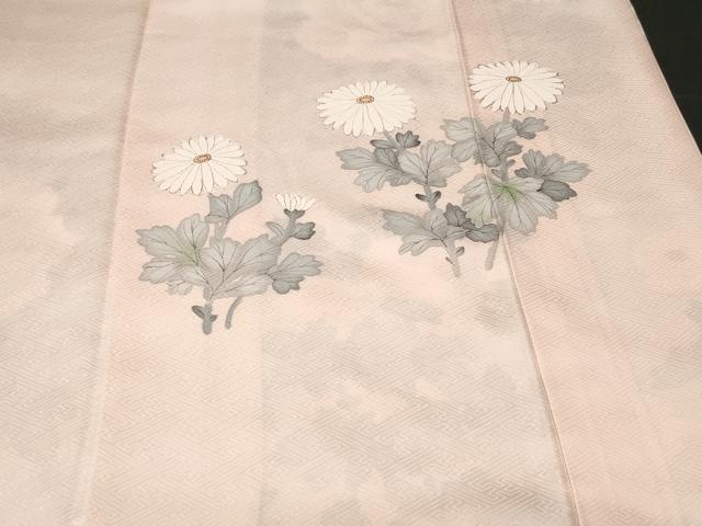 平和屋着物■訪問着　手描き　草花文　暈し染め　正絹　逸品　CABD3746ev