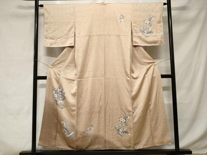 平和屋着物■訪問着　鴛鴦冊子花文　文箱　暈し染め　正絹　逸品　CABD3758ev