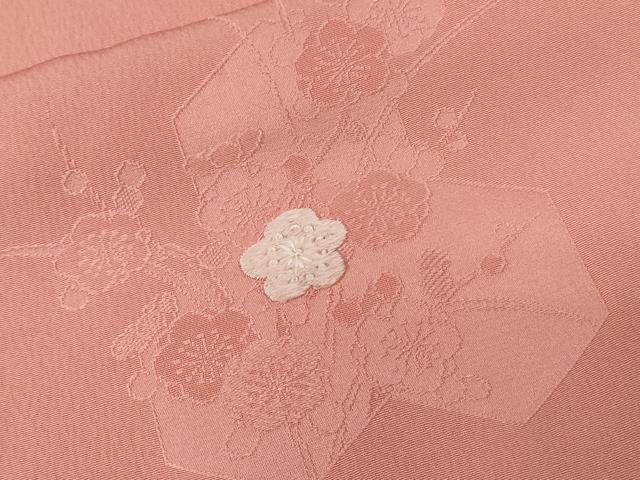 平和屋着物■訪問着　刺繍　松　草花文　正絹　逸品　CABD3765ev