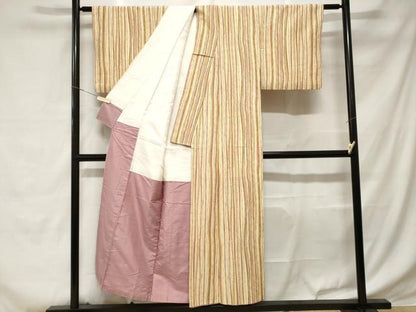 平和屋着物■上質な小紋　竹　正絹　逸品　CABD3791ev