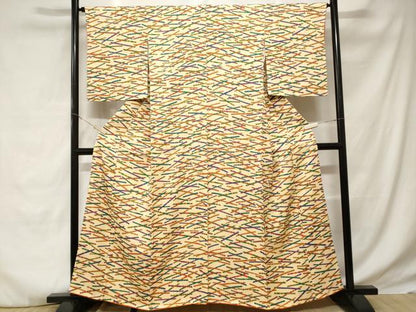 平和屋着物■上質な小紋　横笛文　やまと誂製　正絹　逸品　CABD3793ev