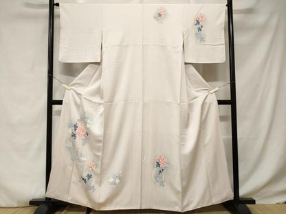 平和屋着物■訪問着　乱菊　草花文　正絹　逸品　CABD3796ev