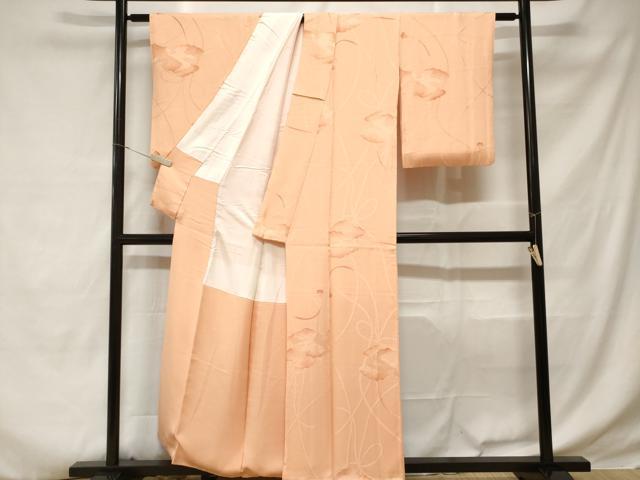 平和屋着物■上質な小紋　地紋起こし　雲取り結び紐文　暈し染め　正絹　逸品　CABD3830ev