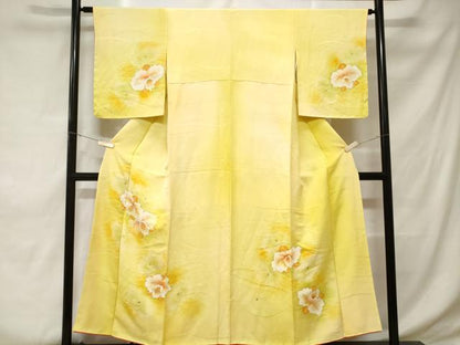 平和屋着物■訪問着　舞花文　暈し染め　金彩　正絹　逸品　CABD3832ev