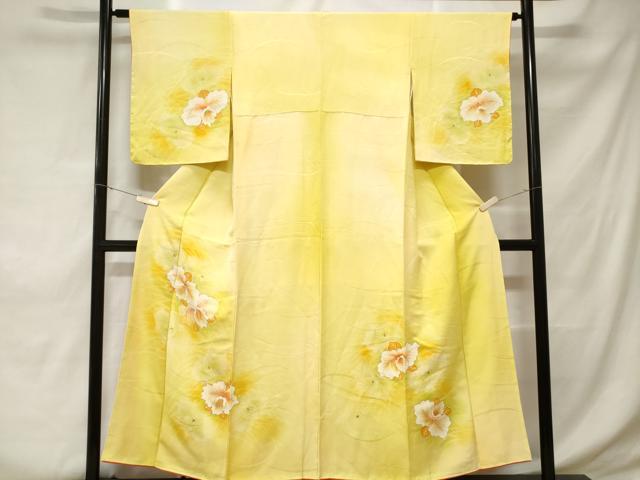 平和屋着物■訪問着　舞花文　暈し染め　金彩　正絹　逸品　CABD3832ev