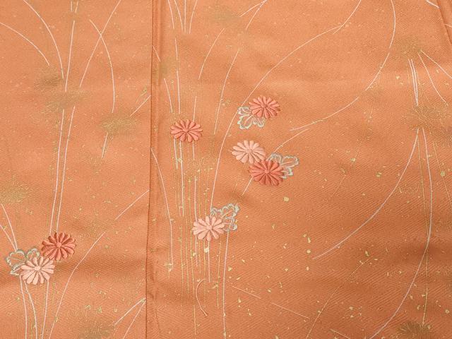 平和屋着物■訪問着　刺繍　枝花文　金彩　正絹　逸品　CABD3833ev