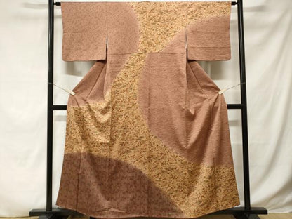 平和屋着物■訪問着　流水草花文　暈し染め　正絹　逸品　CABD3846ev