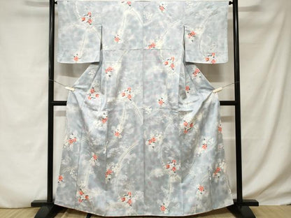 平和屋着物■訪問着　草花文　暈し染め　正絹　逸品　CABD3864ev