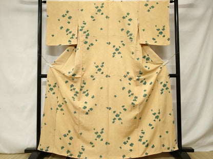 平和屋着物■上質な小紋　舞葉文　正絹　逸品　CABD3872ev
