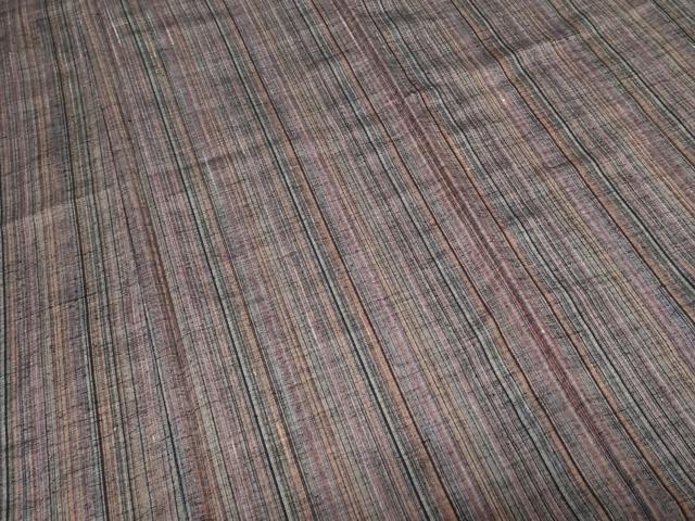 平和屋着物■上質な紬　縞　正絹　逸品　CABD3893ev