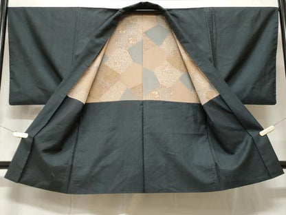 平和屋着物■男性 本場大島紬 アンサンブル 亀甲文様 総詰め 正絹 逸品 CABD3918ev