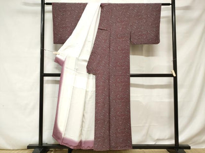 平和屋着物■上質な小紋　立波飛鶴文　正絹　逸品　CABD3982ev
