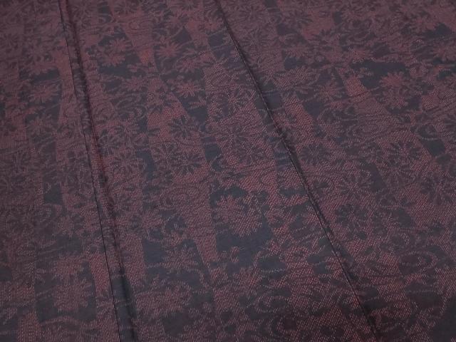 平和屋着物■上質な紬 立涌流水花文 正絹 逸品 CABD3983ev
