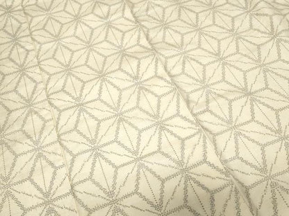 平和屋着物■上質な紬 麻の葉文様 正絹 逸品 CABD3984ev