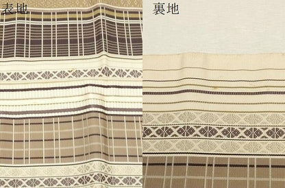 平和屋着物●本場筑前博多織　八寸名古屋帯　筑前間道　福絖織物謹製　博多金ラベル　名古屋仕立て　証紙付き　正絹　逸品　CABD4042dy