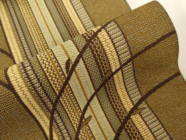 平和屋着物●本場筑前博多織 八寸名古屋帯 草木文 名古屋仕立て 正絹 逸品 CABD4046dy