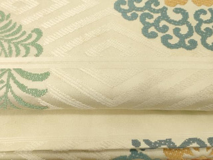 平和屋着物●西陣　川島織物　九寸開き名古屋帯　唐織　草花丸文　正絹　逸品　CABD4054dy