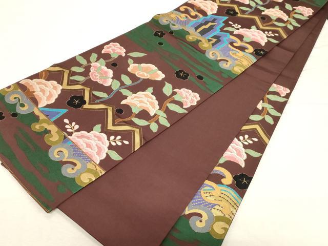 平和屋着物●ファッションデザイナー　HIROKO KOSHINO　コシノヒロコ 　六通柄袋帯　唐織　立波更紗文　金糸　正絹　逸品　CABD4055dy