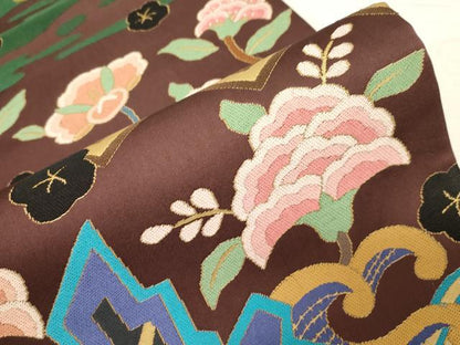 平和屋着物●ファッションデザイナー　HIROKO KOSHINO　コシノヒロコ 　六通柄袋帯　唐織　立波更紗文　金糸　正絹　逸品　CABD4055dy