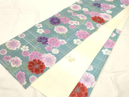 平和屋着物●両面　六通柄袋帯　唐織　舞花文　正絹　逸品　CABD4058dy