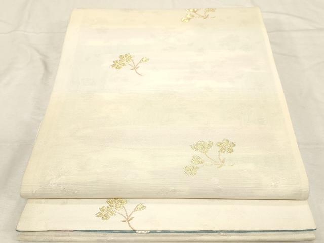 平和屋着物●両面　六通柄袋帯　唐織　舞花文　正絹　逸品　CABD4058dy