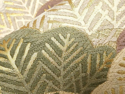 平和屋着物●佐賀錦　六通柄袋帯　唐織　能衣若松重ね文　金糸　正絹　逸品　未使用　CABD4061dy