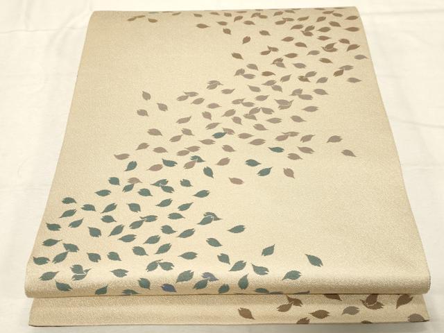 平和屋着物●両面　全通柄袋帯　舞花文　正絹　逸品　CABD4071dy