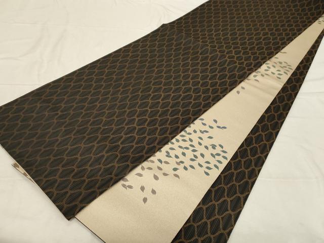 平和屋着物●両面　全通柄袋帯　舞花文　正絹　逸品　CABD4071dy