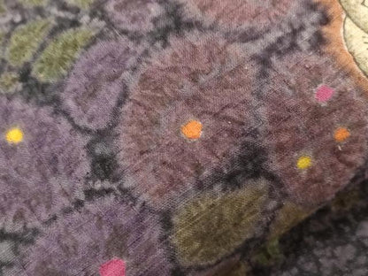 平和屋着物●六通柄袋帯　紬地　絞り　辻が花　正絹　逸品　CABD4072dy