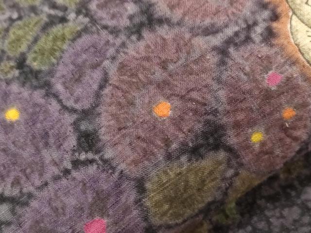 平和屋着物●六通柄袋帯　紬地　絞り　辻が花　正絹　逸品　CABD4072dy