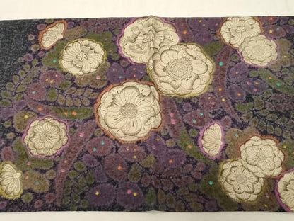 平和屋着物●六通柄袋帯　紬地　絞り　辻が花　正絹　逸品　CABD4072dy