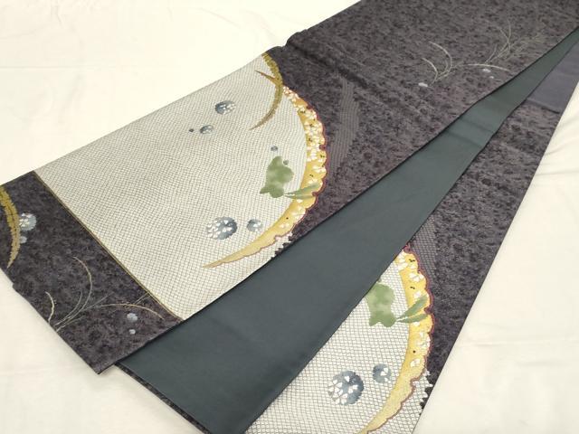 平和屋着物●六通柄袋帯　雪芝兎文　金銀糸　正絹　逸品　CABD4073dy
