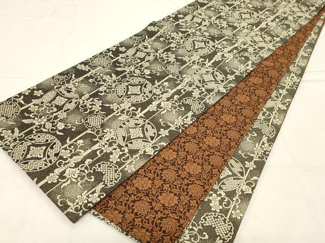 平和屋着物●両面　全通柄袋帯　正倉院七宝唐花文　正絹　逸品　未使用　CABD4075dy