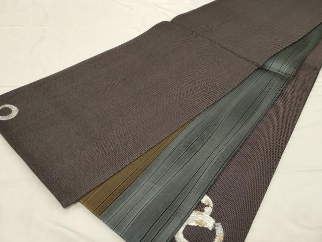 平和屋着物●両面　太鼓柄袋帯　夢幻　金糸　反端付き　正絹　逸品　未使用　CABD4077dy