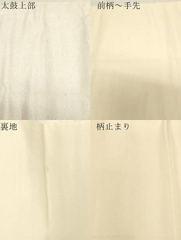 平和屋着物●太鼓柄袋帯　ラインストーン　蜻蛉　草花　引箔　正絹　逸品　CABD4078dy