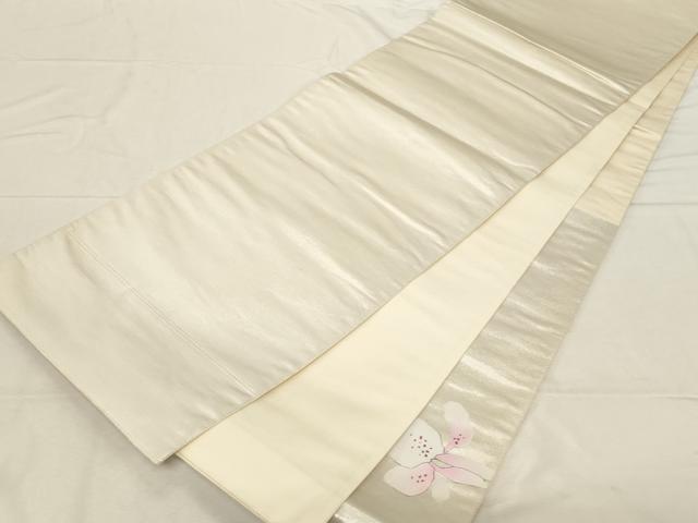 平和屋着物●太鼓柄袋帯　ラインストーン　蜻蛉　草花　引箔　正絹　逸品　CABD4078dy