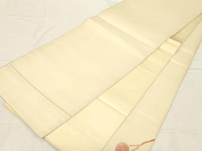 平和屋着物●太鼓柄袋帯　すくい織　花鳥文　正絹　逸品　CABD4079dy